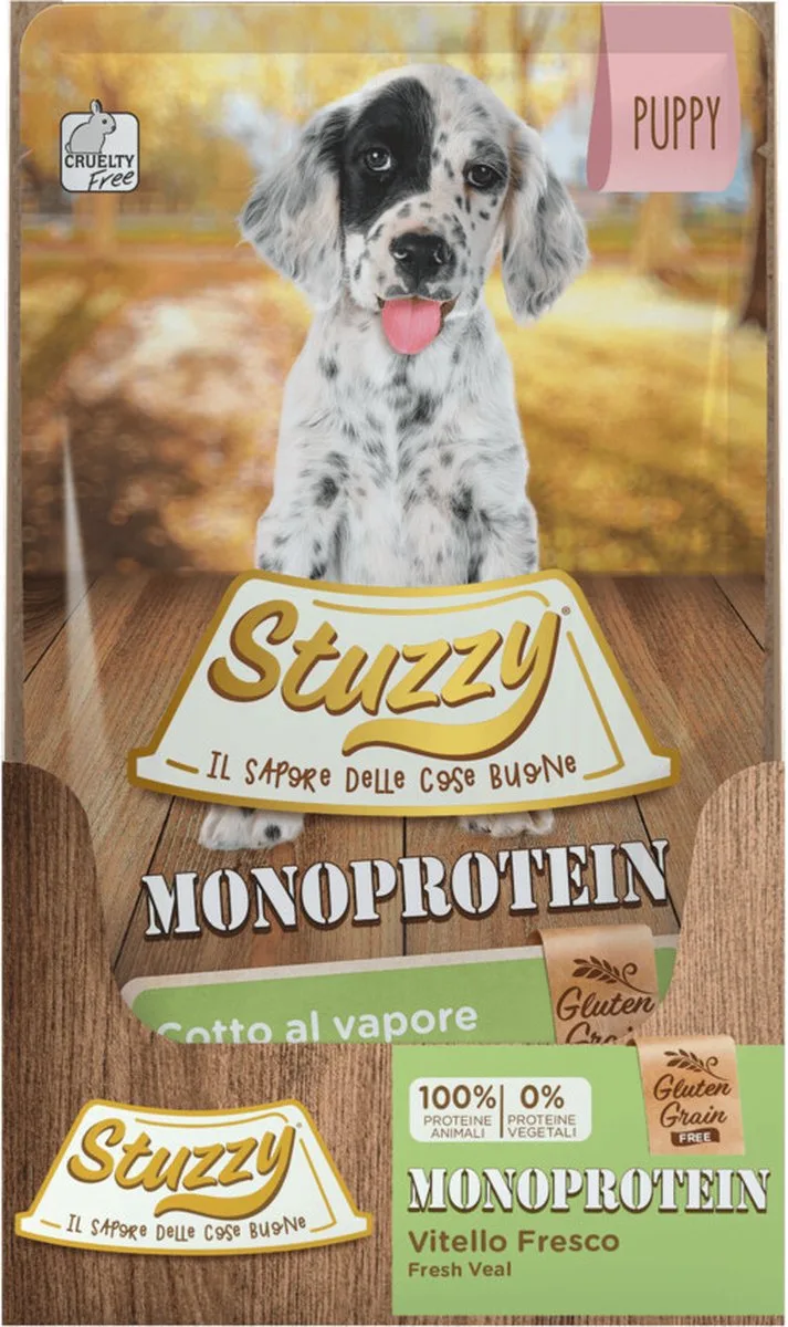 12x Stuzzy Hondenvoer Puppy Monoprotein Graanvrij Kalf 150 gr by Stuzzy – product photo