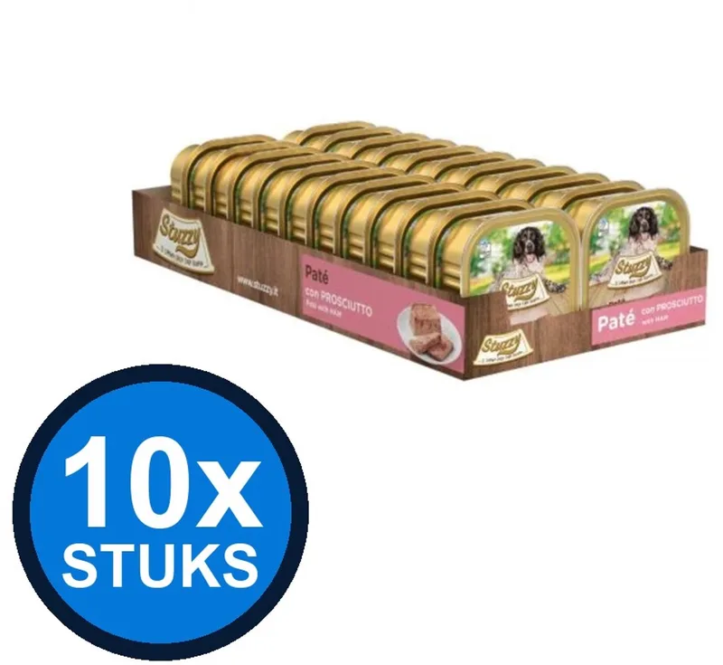 22x Stuzzy - Hond Paté Ham - Hondenvoer Natvoer - 150g de Stuzzy – photo produit
