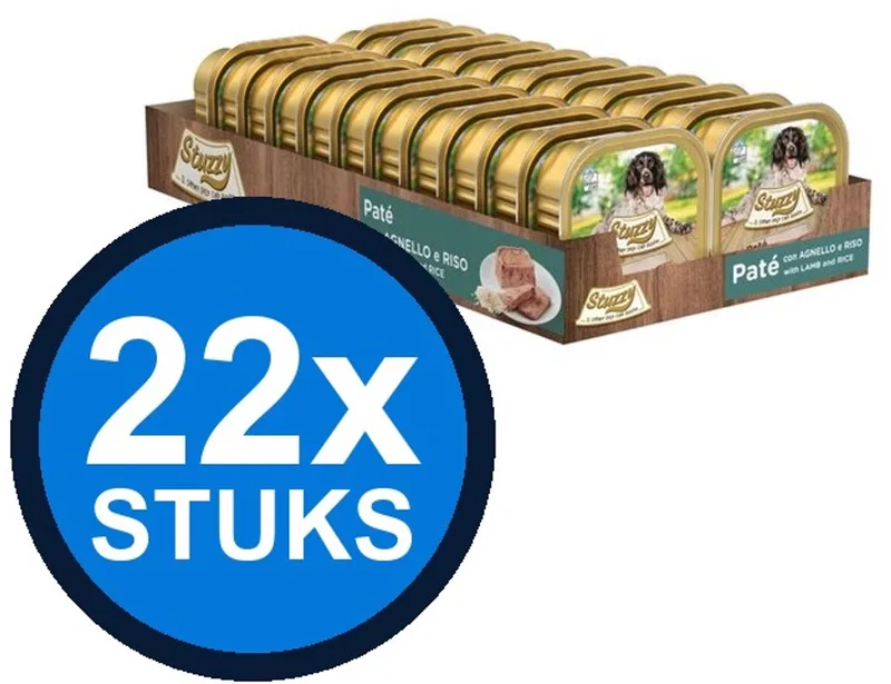 22x Stuzzy - Hond Paté Lam & Rijst - Hondenvoer Natvoer - 150g by Stuzzy – product photo