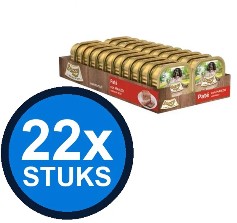 22x Stuzzy - Hond Paté Rund - Hondenvoer Natvoer - 150g de Stuzzy – photo produit