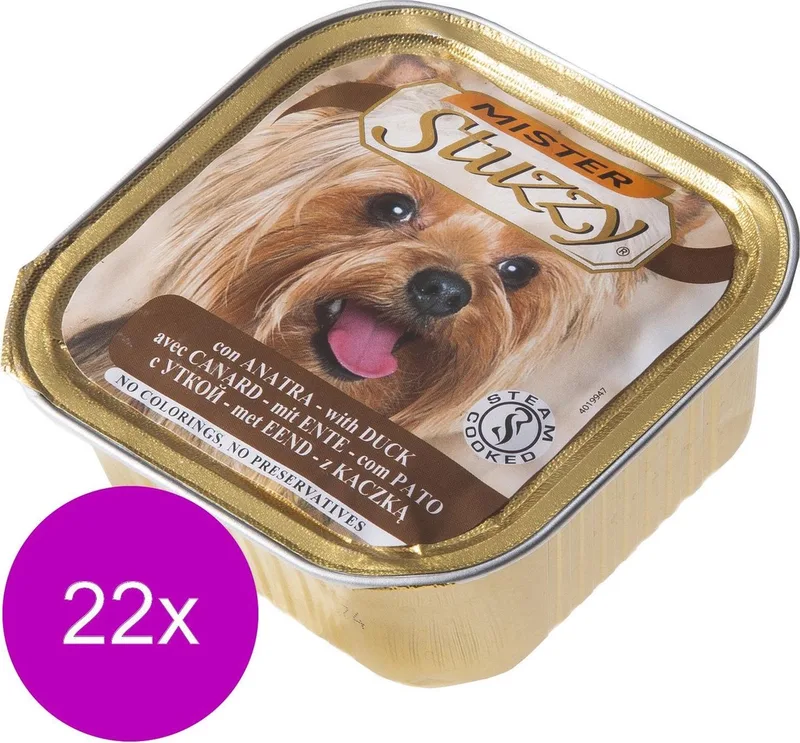 22x Stuzzy Hondenvoer Paté Eend 150 gr de Stuzzy – photo produit