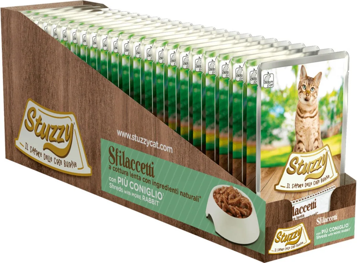 24x Stuzzy Kat Shreds Konijn 85 gr van Stuzzy – productfoto