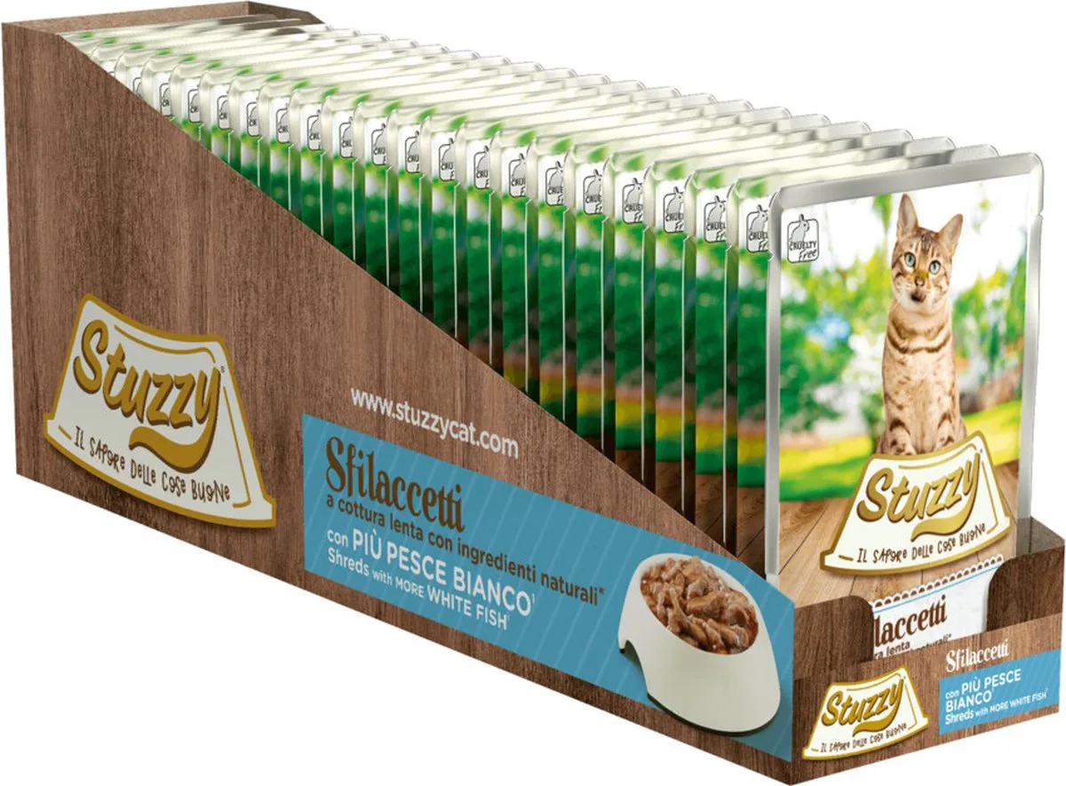 24x Stuzzy Kat Shreds Vis 85 gr de Stuzzy – photo produit