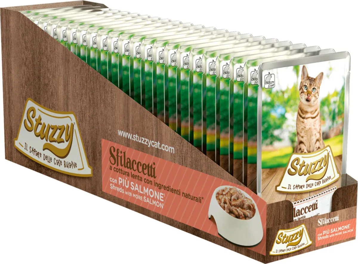 24x Stuzzy Kat Shreds Zalm 85 gr de Stuzzy – photo produit