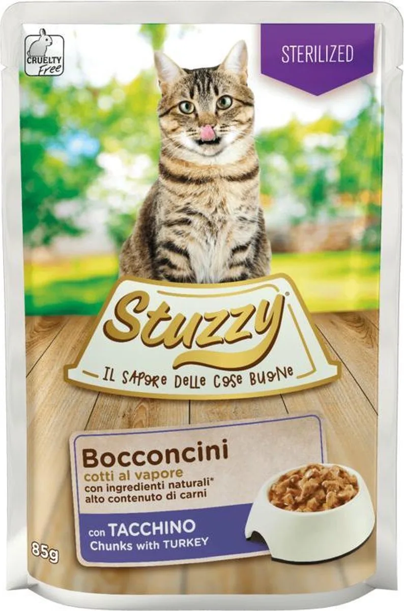 24x Stuzzy Kattenvoer Pouch Gesteriliseerd 85 gr von Stuzzy – Produktfoto
