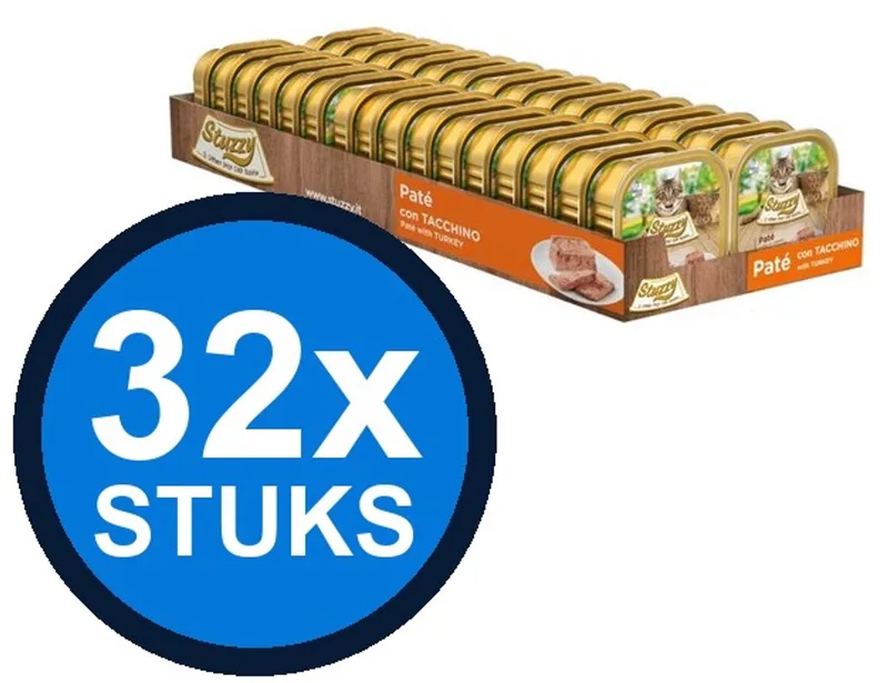 32x Stuzzy - Kat Paté Kalkoen - Kattenvoer Natvoer - 100g de Stuzzy – photo produit