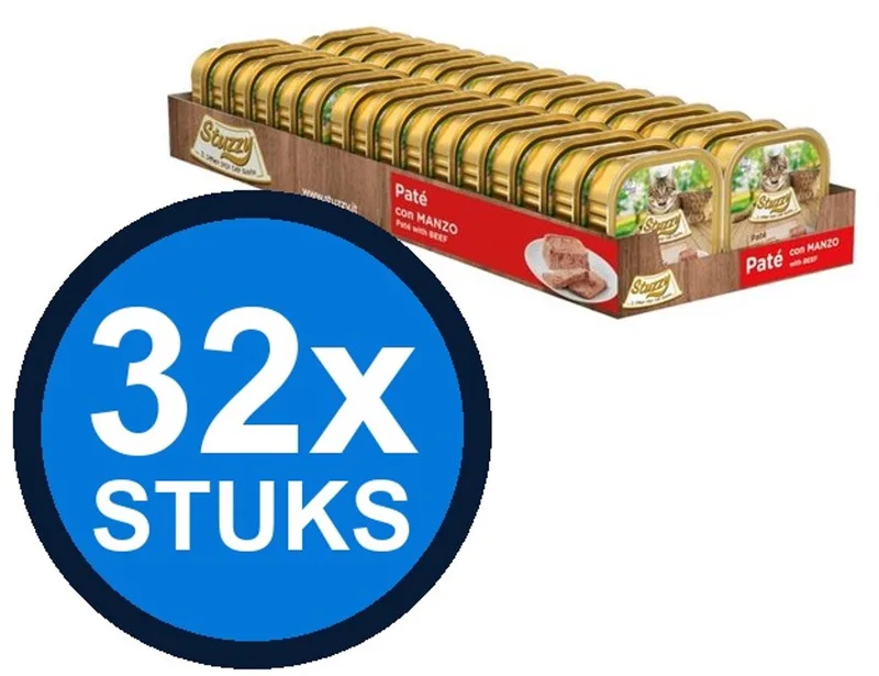 32x Stuzzy - Kat Paté Rund - Kattenvoer Natvoer - 100g von Stuzzy – Produktfoto