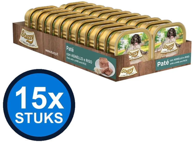 44x Stuzzy - Hond Paté Lam & Rijst - Hondenvoer Natvoer - 150g de Stuzzy – photo produit