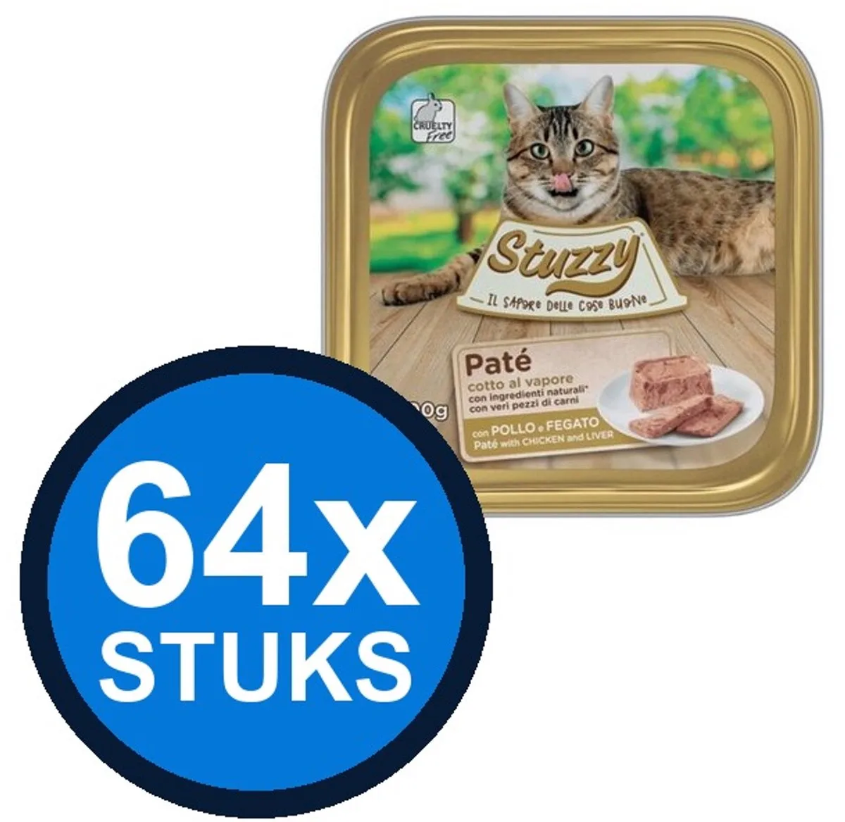 64x Stuzzy Kat Paté kip lever 100gr van Stuzzy – productfoto