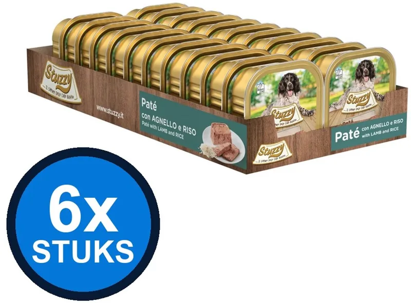 6x Stuzzy - Hond Paté Lam & Rijst - Hondenvoer Natvoer - 150g by Stuzzy – product photo