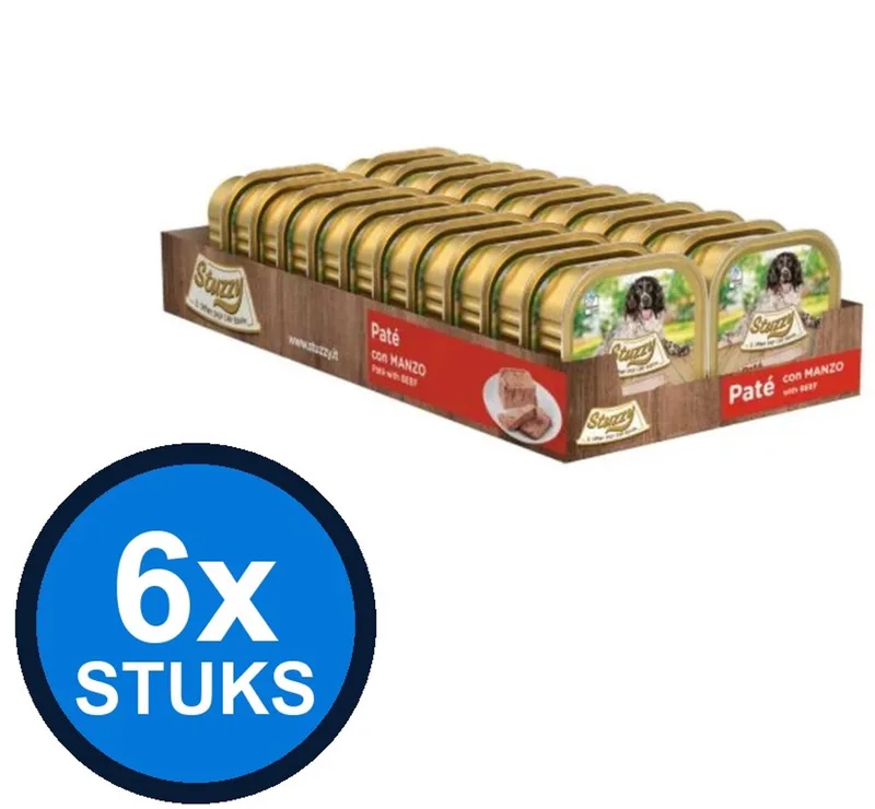6x Stuzzy - Hond Paté Rund - Hondenvoer Natvoer - 150g by Stuzzy – product photo