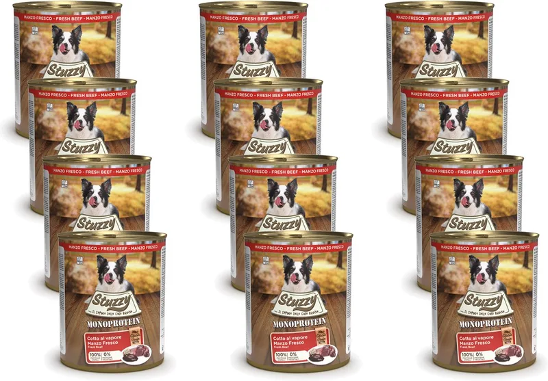 Blik Adult 800 g - Hondenvoer - 12 x Rund de Stuzzy – photo produit