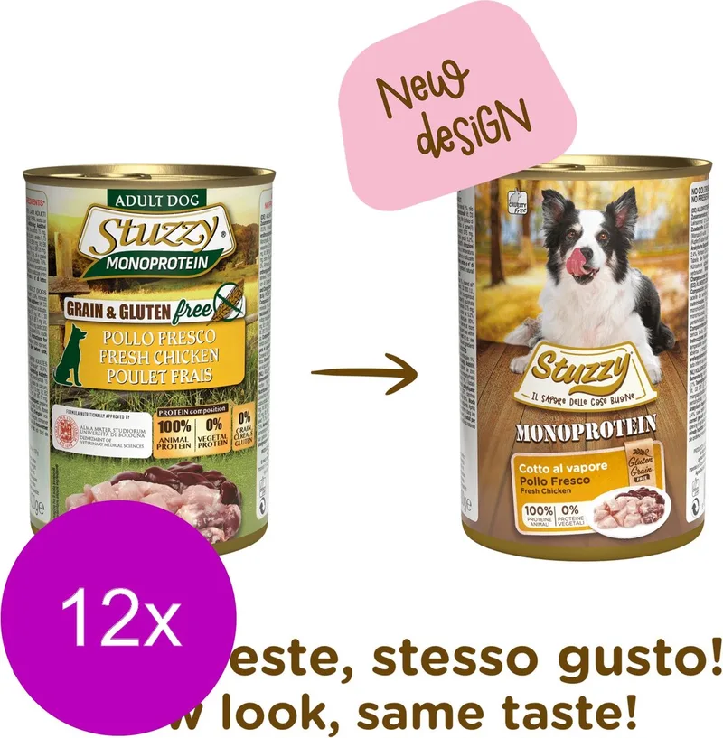 Blik Adult - Kip - Hondenvoer - 12 x 400 g by Stuzzy – product photo