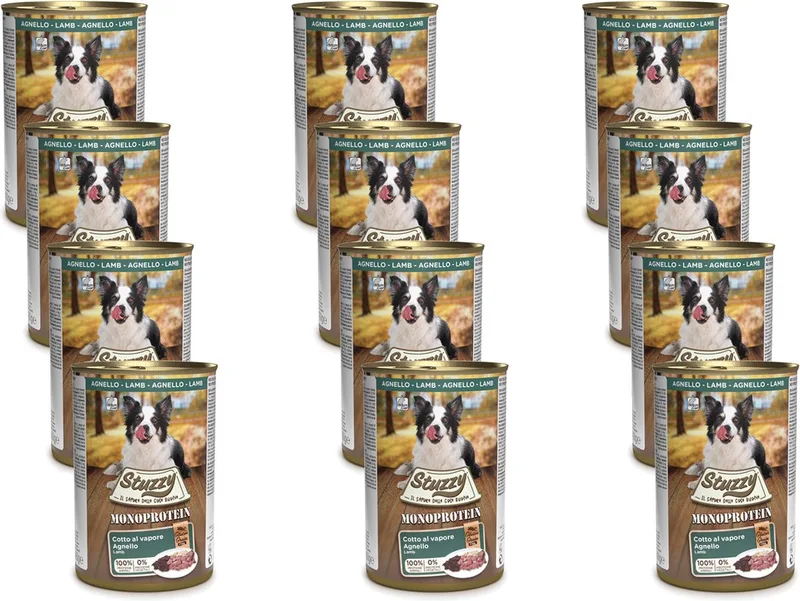 Blik Adult - Lam - Hondenvoer - 12 x 400 g de Stuzzy – photo produit