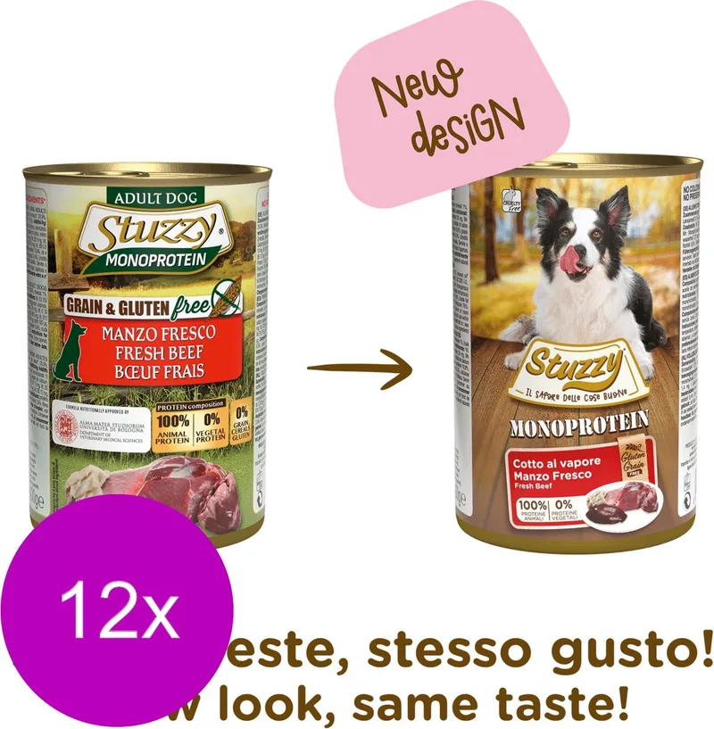 Blik Adult - Rund - Hondenvoer - 12 x 400 g von Stuzzy – Produktfoto