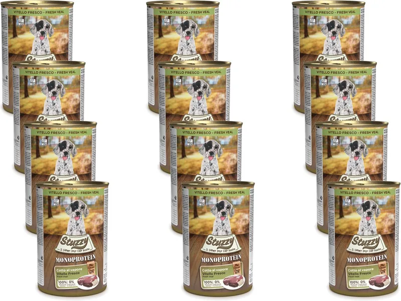 Blik Puppy - Hondenvoer - 12 x Kalfsvlees 400 g by Stuzzy – product photo