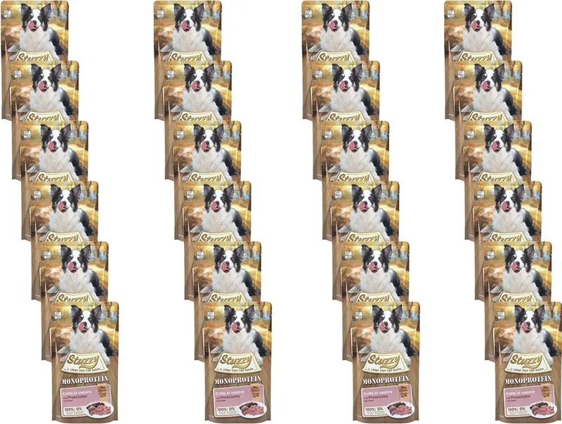 Dog Grain Free Monoprotein Pouch 150 g - Hondenvoer - 24 x Ham von Stuzzy – Produktfoto