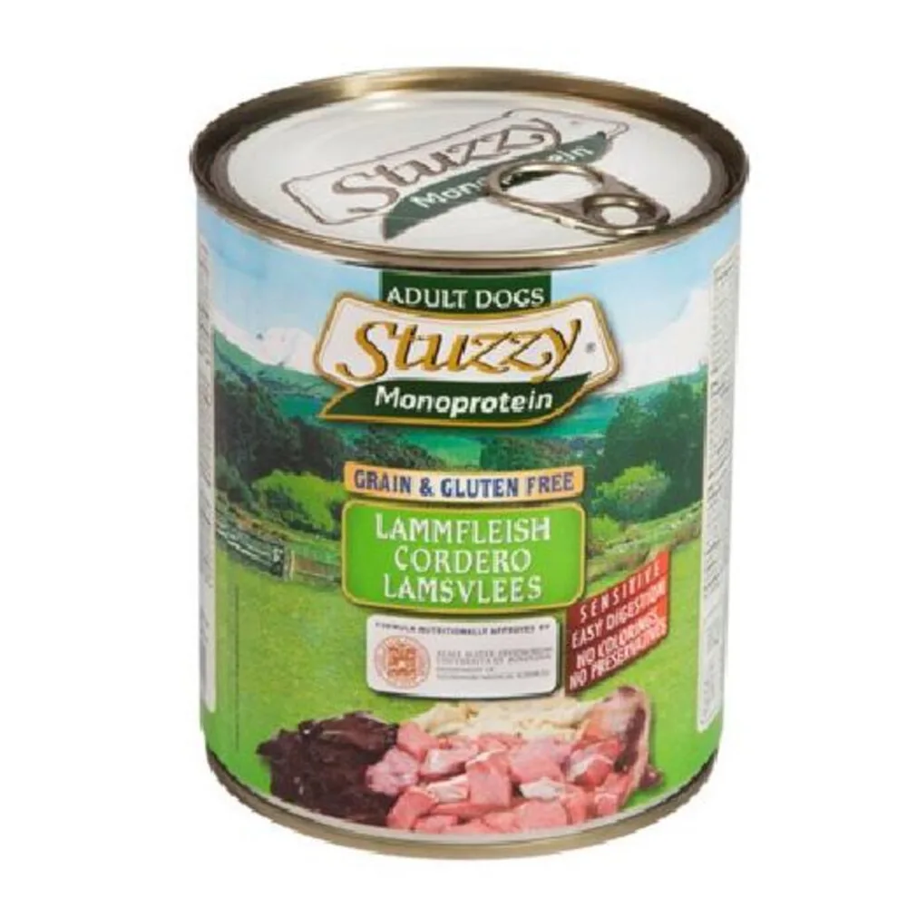 Hondenvoer MonoProtein Lam 800 gr van Stuzzy – productfoto
