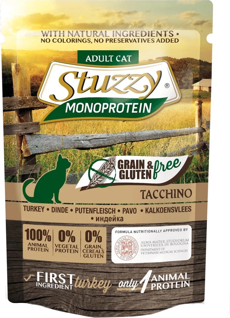 kattenvoer - Kalkoen - Graan vrij - Volledig Natvoer - 16 x 85gram by Stuzzy – product photo