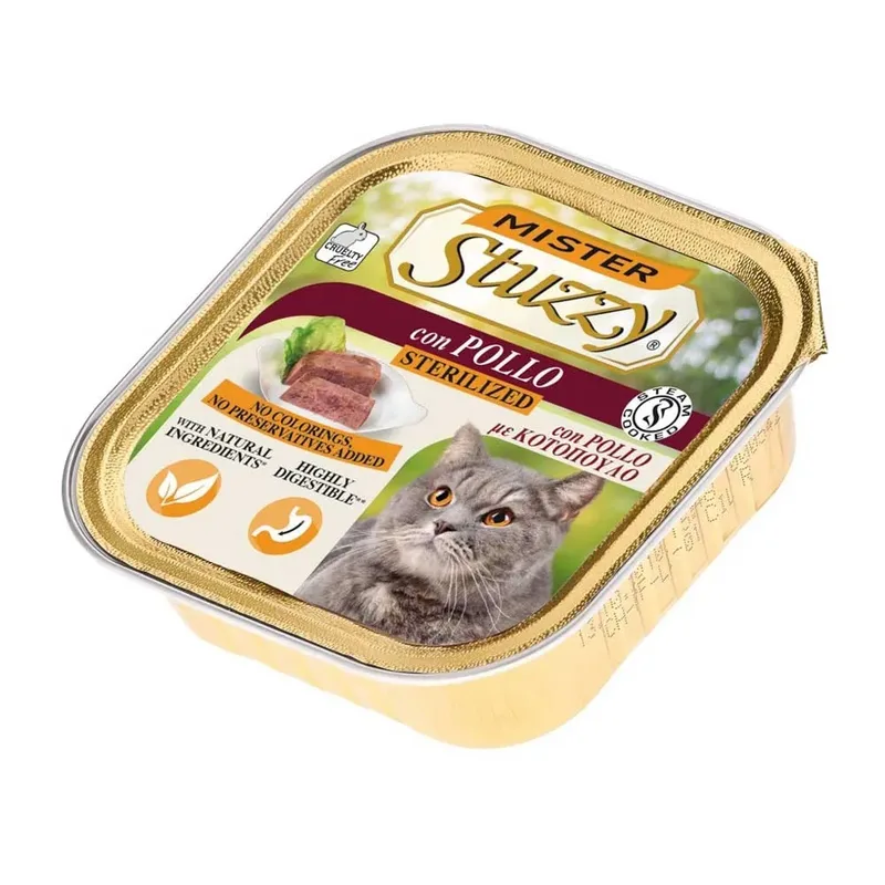 Nourriture Humide Stérilisée Pour Chats Au Poulet 100g de Stuzzy – photo produit