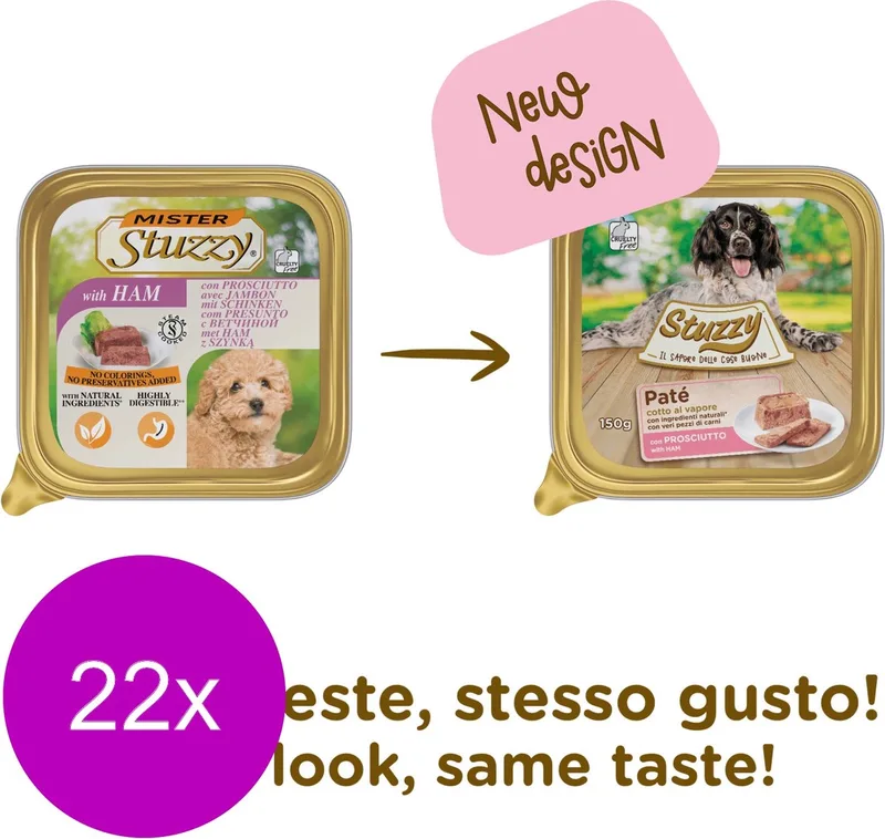 Mister Stuzzy Dog Paté 150 g - Hondenvoer - 22 x Ham by Stuzzy – product photo