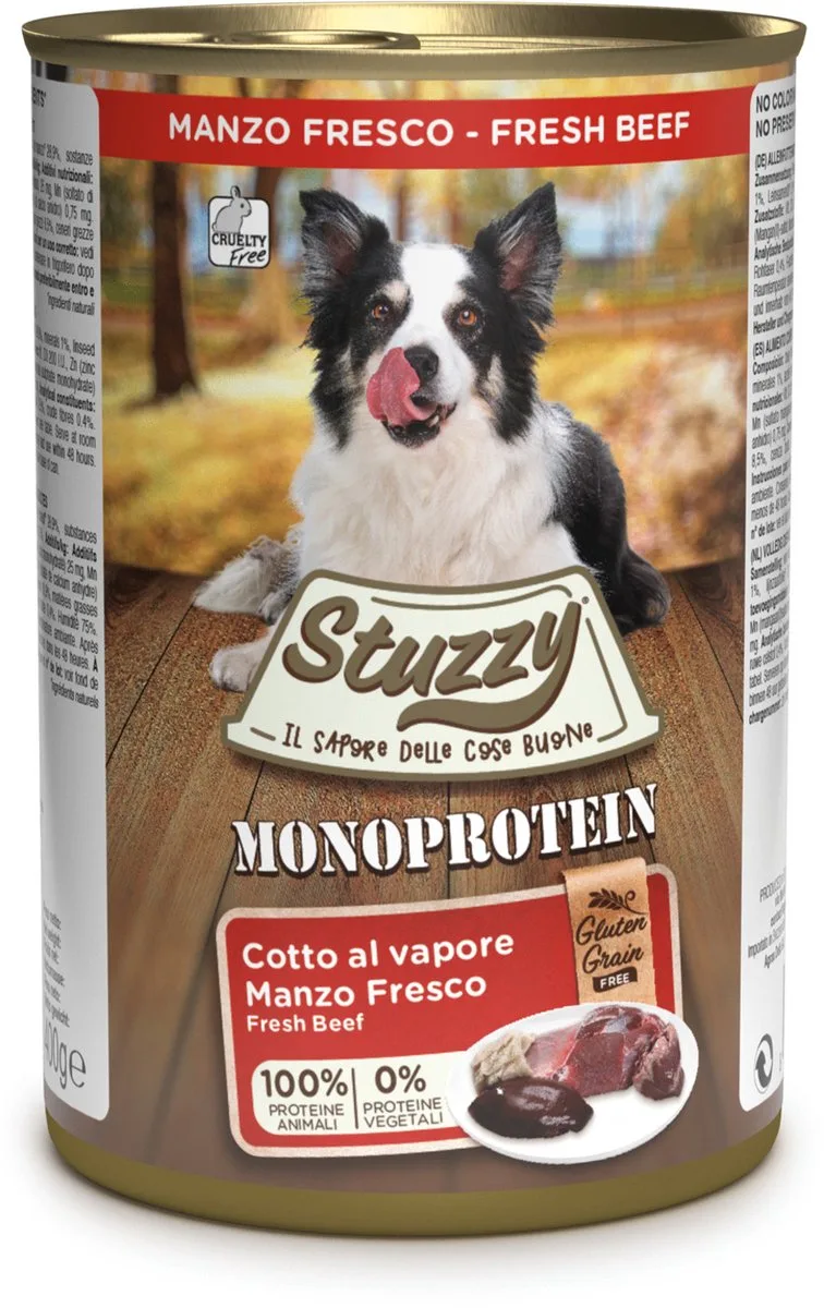 Monoproteïn Rund - Hond - Natvoer - Volledig voer - 1 x 400 gr de Stuzzy – photo produit