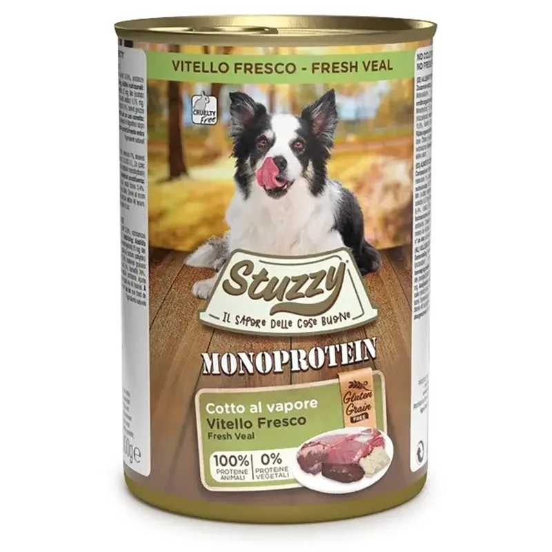 Monoproteïne Natvoer Voor Honden Met Kalvlees 400g by Stuzzy – product photo