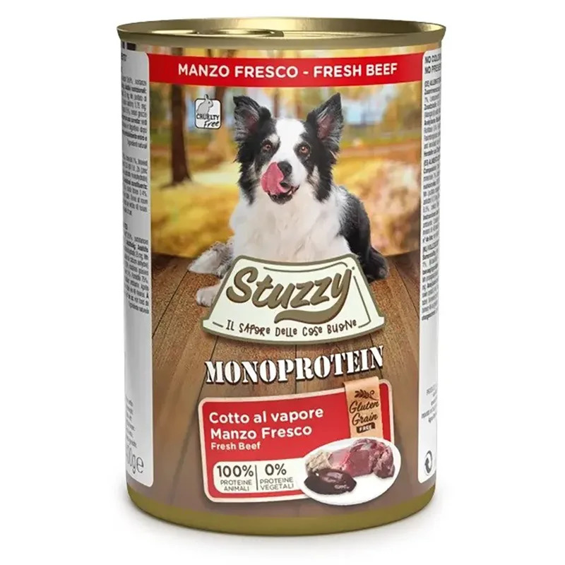 Pâtée Pour Chien Monoproteinée Au Bœuf 400g de Stuzzy – photo produit