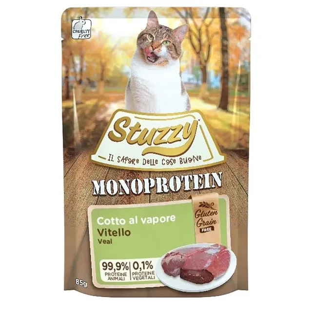 Natuurlijke Natvoer Voor Katten Met Kalfsvlees Als Enige Eiwitbron 85g