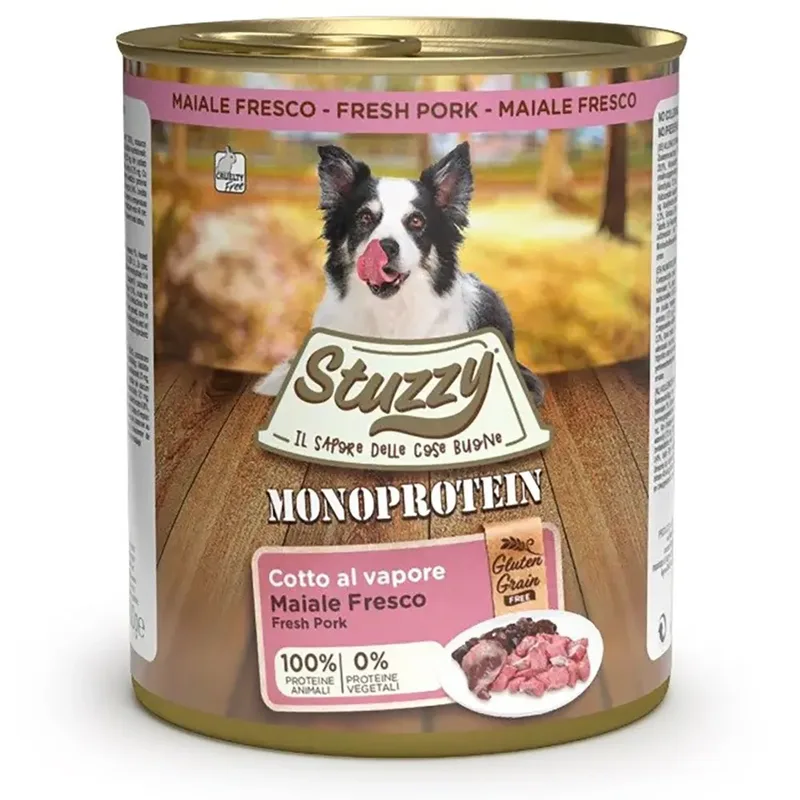 Natvoer Voor Honden Met één Proteïnebron Varken 800g by Stuzzy – product photo