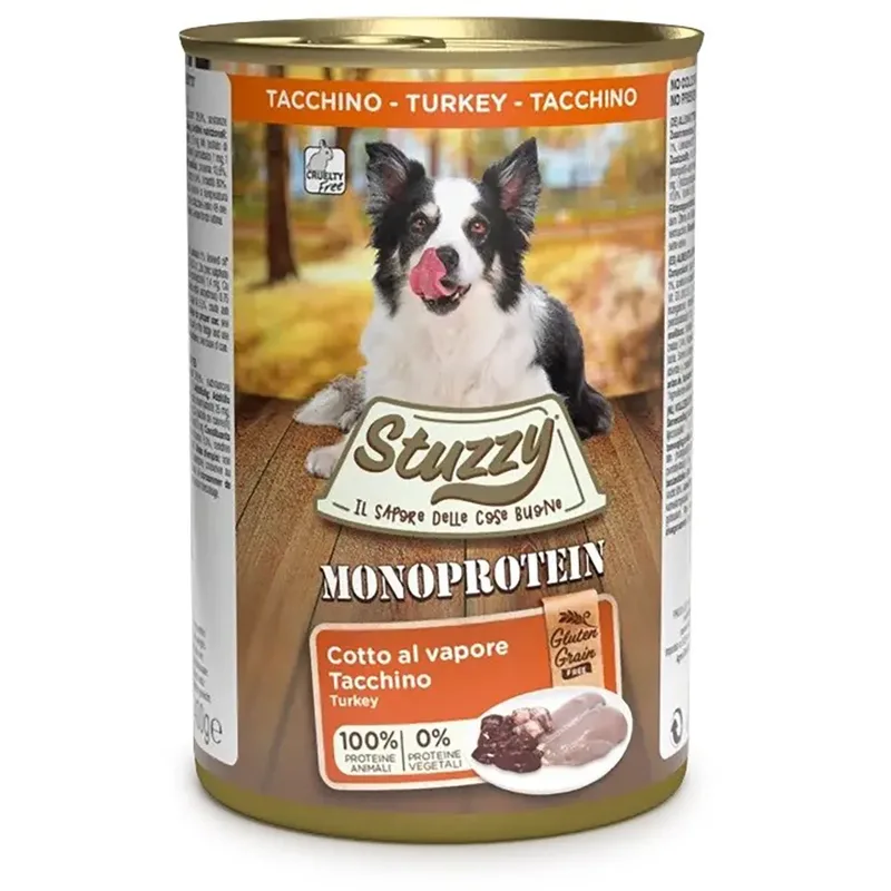 Natvoer Voor Honden Met Kalkoen Als Enige Eiwitbron 400g by Stuzzy – product photo