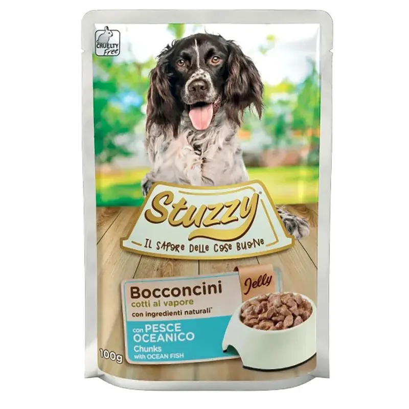 Natvoer Voor Honden Met Vis En Gelei 100g by Stuzzy – product photo