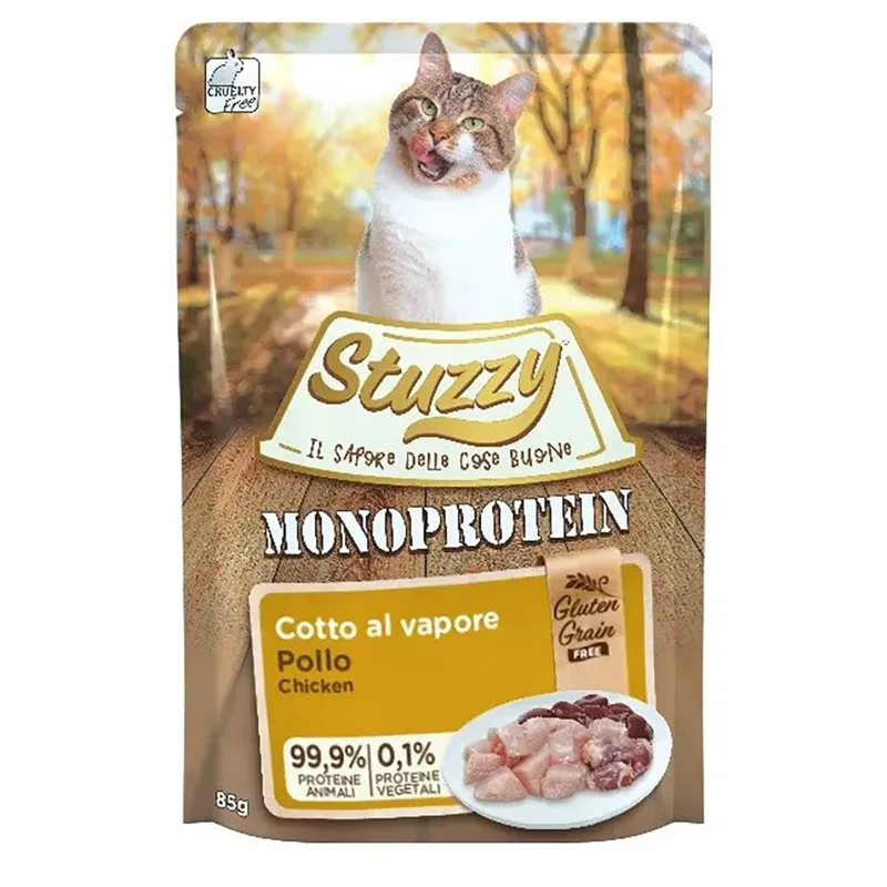 Monoprotein Nassfutter Für Katzen Mit Hühnchen 85g von Stuzzy – Produktfoto