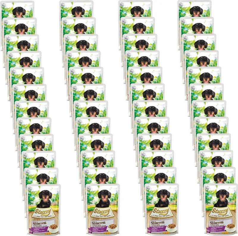 Pouch Adult 100 g - Hondenvoer - 48 x Kalfsvlees&Pasta by Stuzzy – product photo