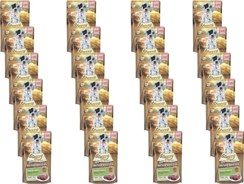 Puppy Dog Grain Free Monoprotein Pouch - Hondenvoer - 24 x Kalf 150 g de Stuzzy – photo produit