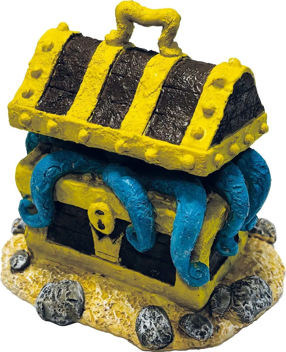 Air Deco Octopus Schatkist | Aquariumdecoratie van SuperFish in Color – productfoto