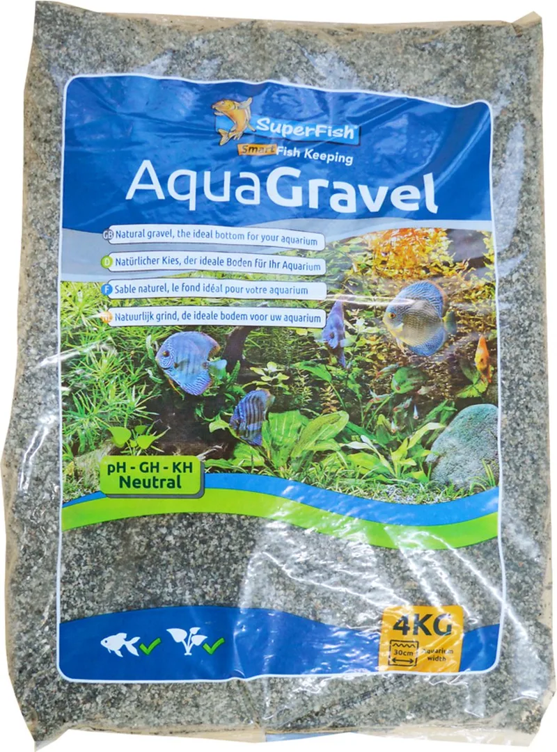 Aqua Grind aquariumgrind 1-2 mm | 4 kg pH-neutrale bodembedekking by SuperFish in Grey – product photo
