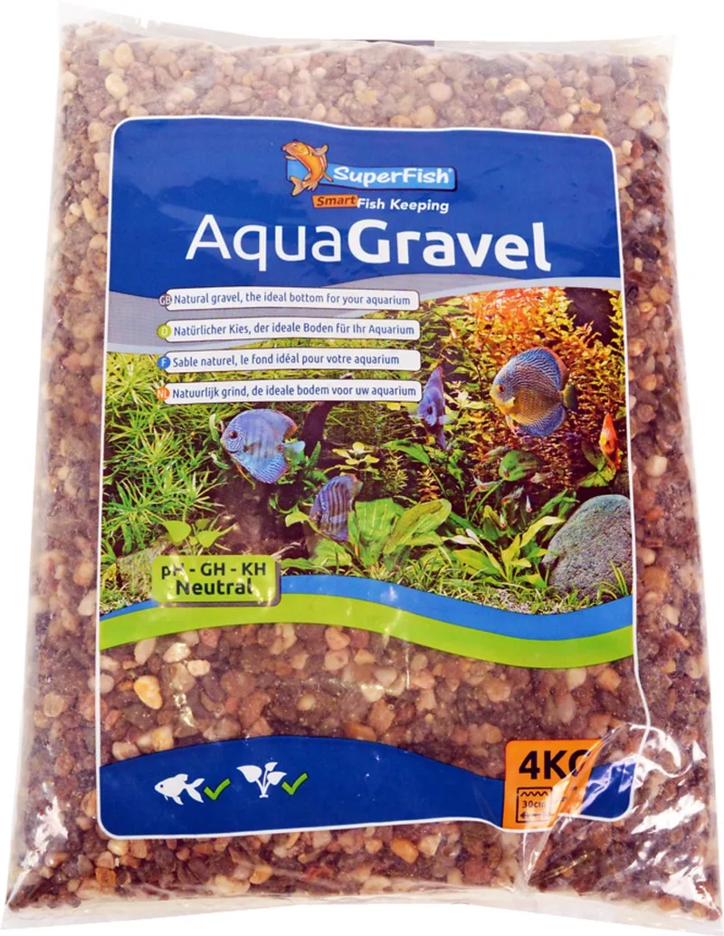 Aqua grind donker 3-6 mm | 4 kg aquarium bodembedekking 1-2MM by SuperFish – product photo