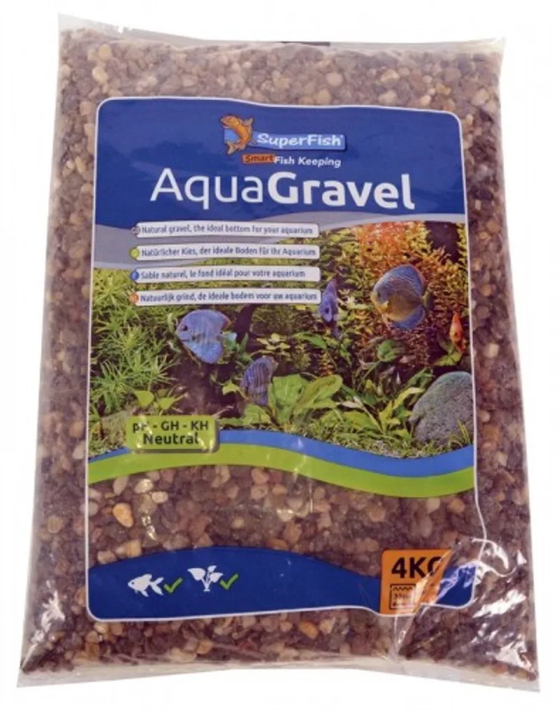 Aqua grind donker 3-6 mm | 4 kg aquarium bodembedekking 3-6MM de SuperFish – photo produit