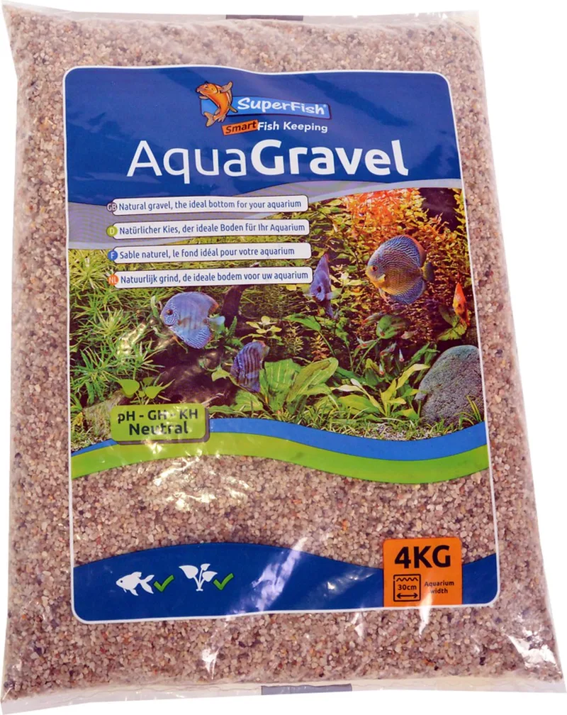 Aqua Grind Licht aquariumgrind 4 kg | natuurlijke bodembedekking 1-2 mm 1-2MM van SuperFish in Bruin – productfoto