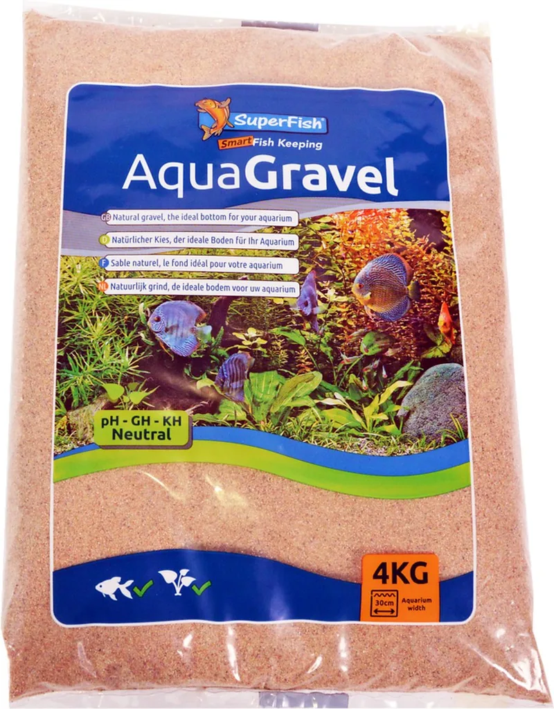 Aqua Grind Rivier Zand aquarium bodembedekking | 4 kg zak von SuperFish – Produktfoto