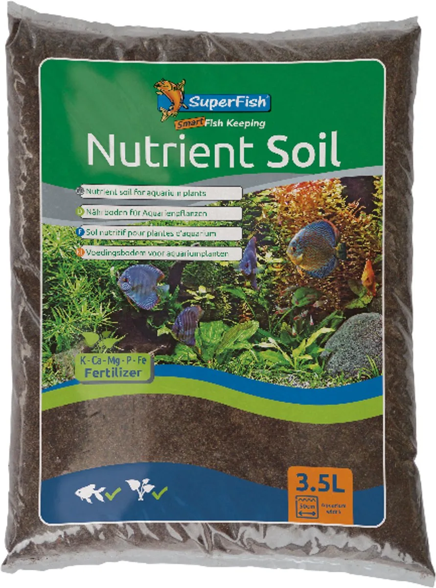 Aqua Plant voedingsbodem voor aquariumplanten 3,5 liter | wortelvoeding en sterke groei de SuperFish en Transparent – photo produit