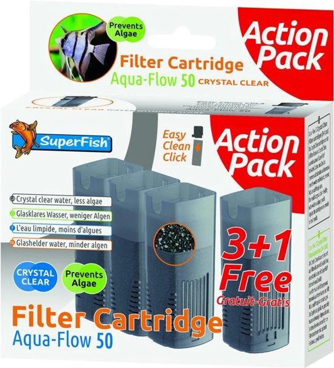 aquaflow 50 crystal cartridge 3+1 promo de SuperFish – photo produit