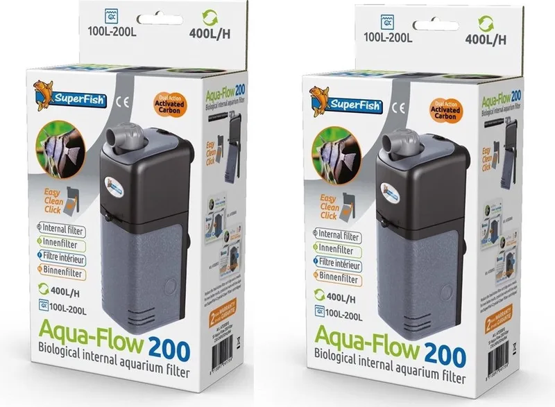 AquaFlow - Dual Action 200 - Aquariumfilter - 2 stuks by SuperFish – product photo