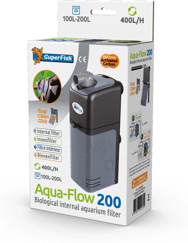 AquaFlow Dual Action 200 - Aquariumfilter - 400 L/H by SuperFish – product photo