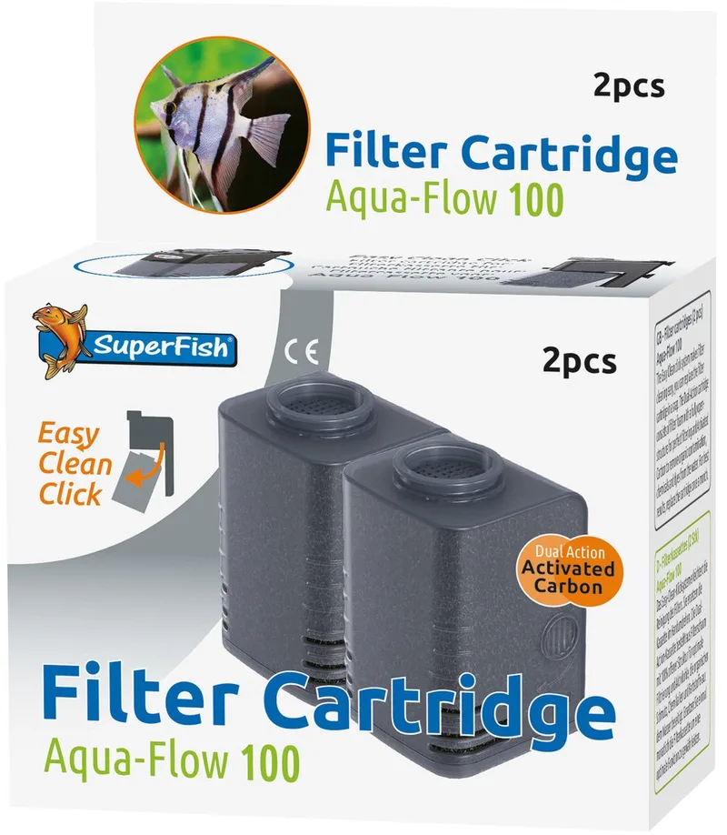 AquaFlow Easy Click 100 Cartridge - Aquariumfilter - 2 Stuks de SuperFish – photo produit