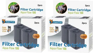 AquaFlow Easy Click 100 Cartridge - Aquariumfilter - 2x 2 Stuks by SuperFish – product photo 1 of 3