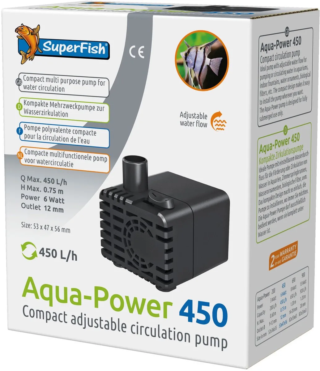 Aquapower - Filterpomp - 450 l/h by SuperFish – product photo