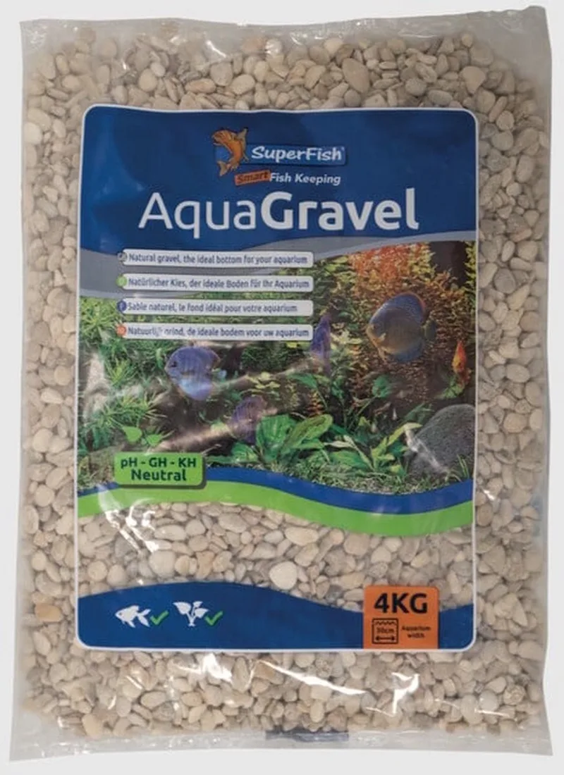 Aquariumgrind British bruin 5-8 mm | natuurlijke bodembedekking | zak 4 kg by SuperFish – product photo