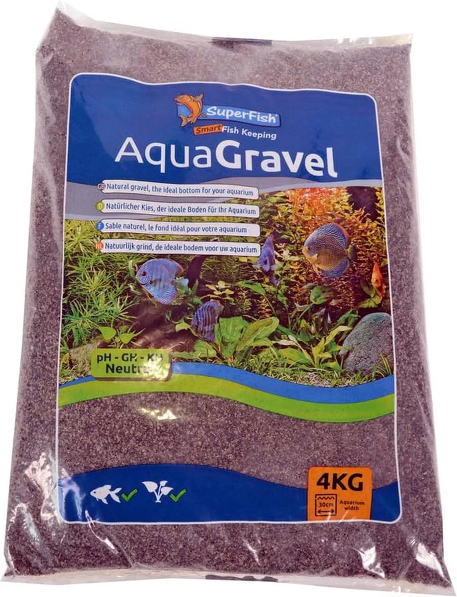 Aquariumgrind koffiekleur 2-3mm 4kg de SuperFish – photo produit